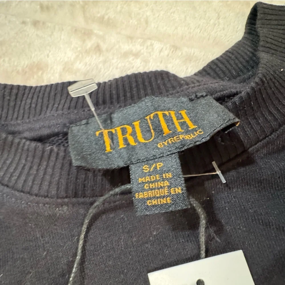 Truth Black Lightweight Sweater with Jeweled Accents - Picture 2 of 5
